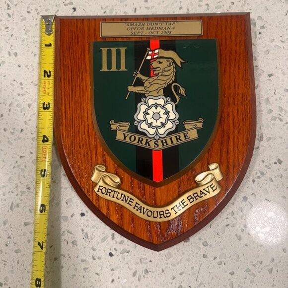 Royal Yorkshire Rose Regiment Wooden Plaque 2008 UK - Picture 5 of 6